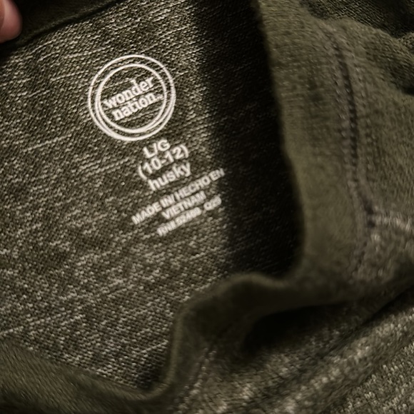 Boys lg 10/12 green raglan shirt. Super super soft - Picture 2 of 2